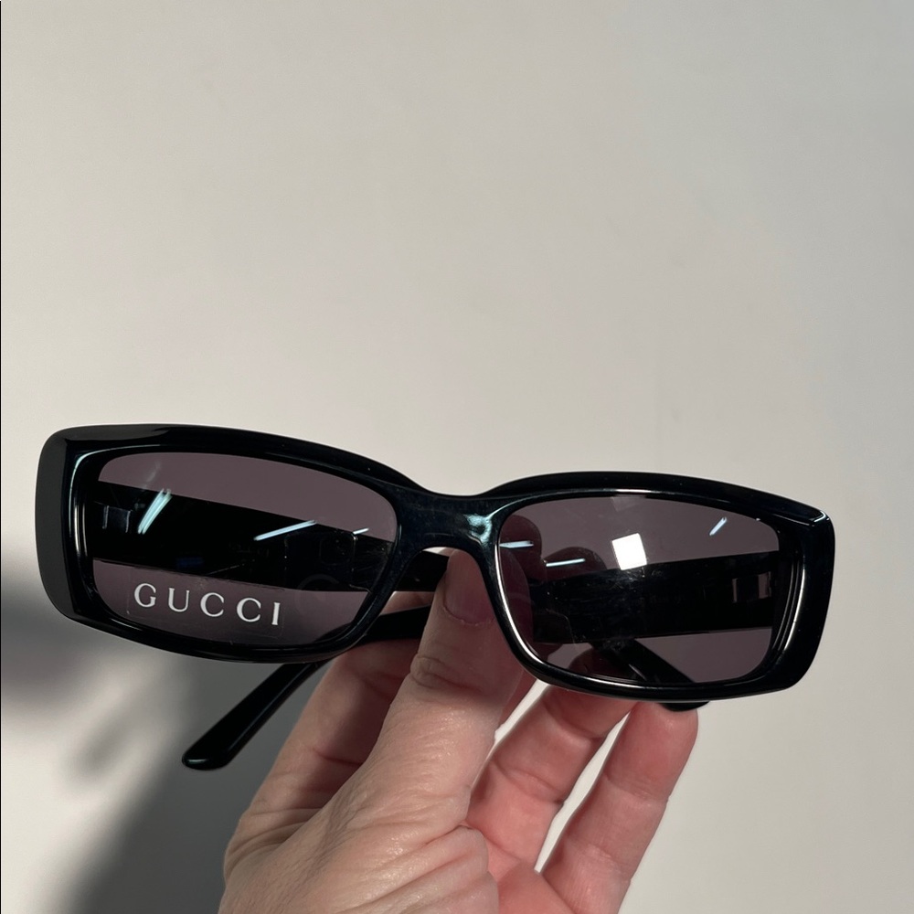 Gucci Black Rectangular Sunglasses - image 1